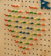 Set of decors Set of decors "PLUGS", for kids playhousesSet of colorful wooden plugs 100 pcs.; mix of colors. Insertable into the walls of playhouse. Accessory set PLUGS for playhouse will help your child with designing his own shapes and will serve as a base for