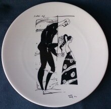 Porcelāna šķīvis Matu lenta, Vilipsons