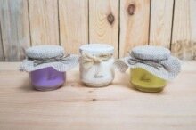 Laureta Candles Rapšu vaska svece ar lina vāciņu