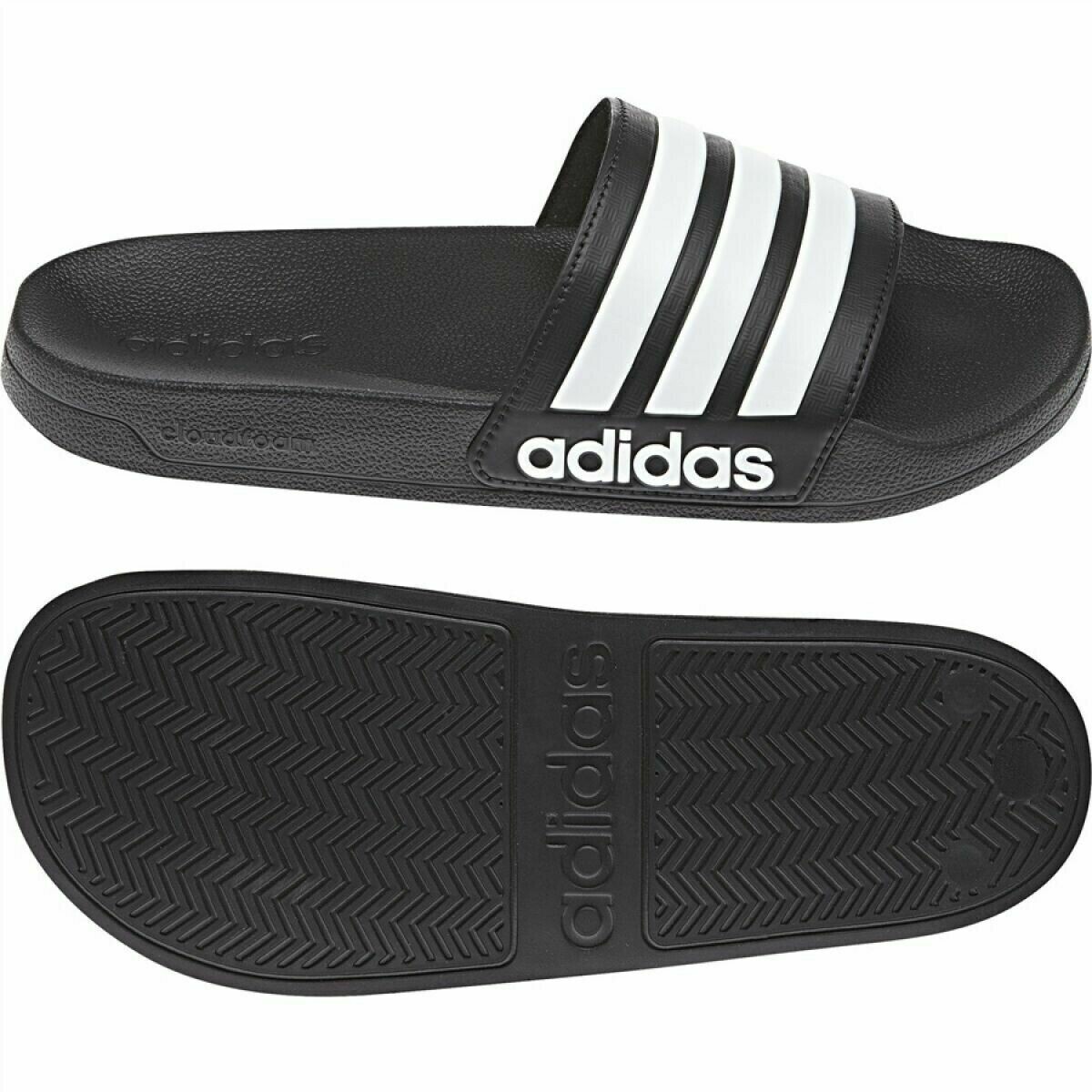 adidas adilette white black