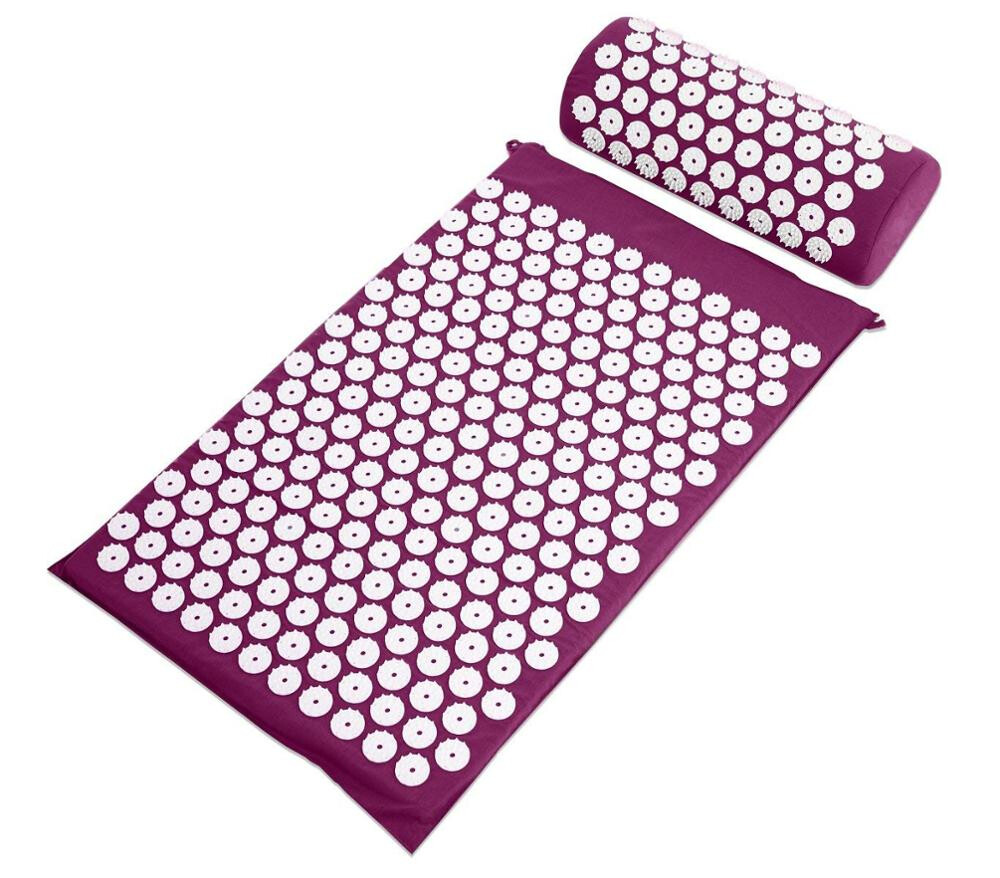 Akupressur Matte mit Kissen, Farbe: Lila