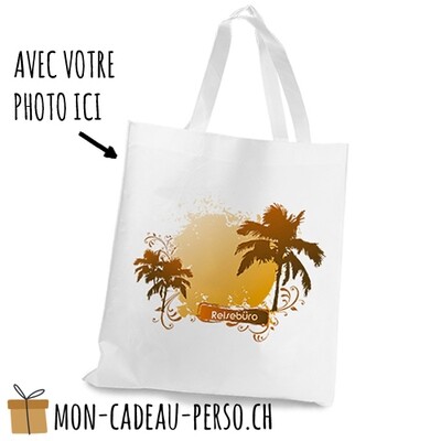 Cabas - 36x39 (LxH) - anses blanches - Sublimation - impression