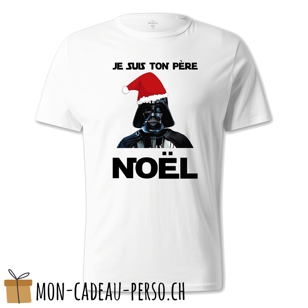 T-shirt humoristique -  blanc - UNISEXE - "je suis ton père Noël