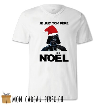 T-shirt humoristique -  blanc - FEMME - "je suis ton père Noël"