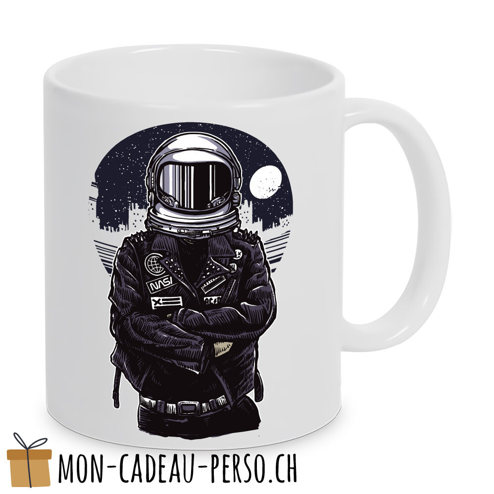 MUG pré-imprimé - Duraglas Blanc Brillant - Astronaut Rebel