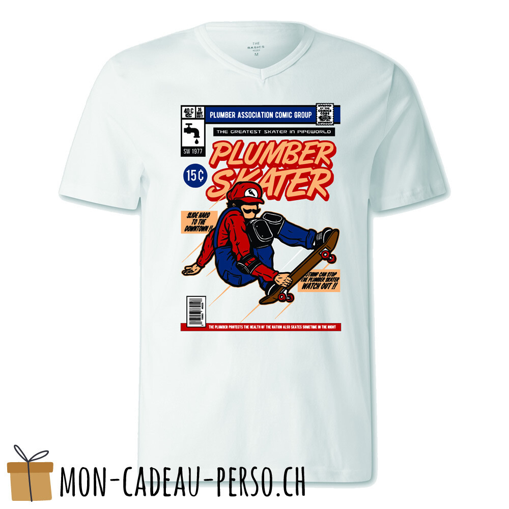 T-shirt pré-imprimé -  blanc - FEMME - Plumber Skater