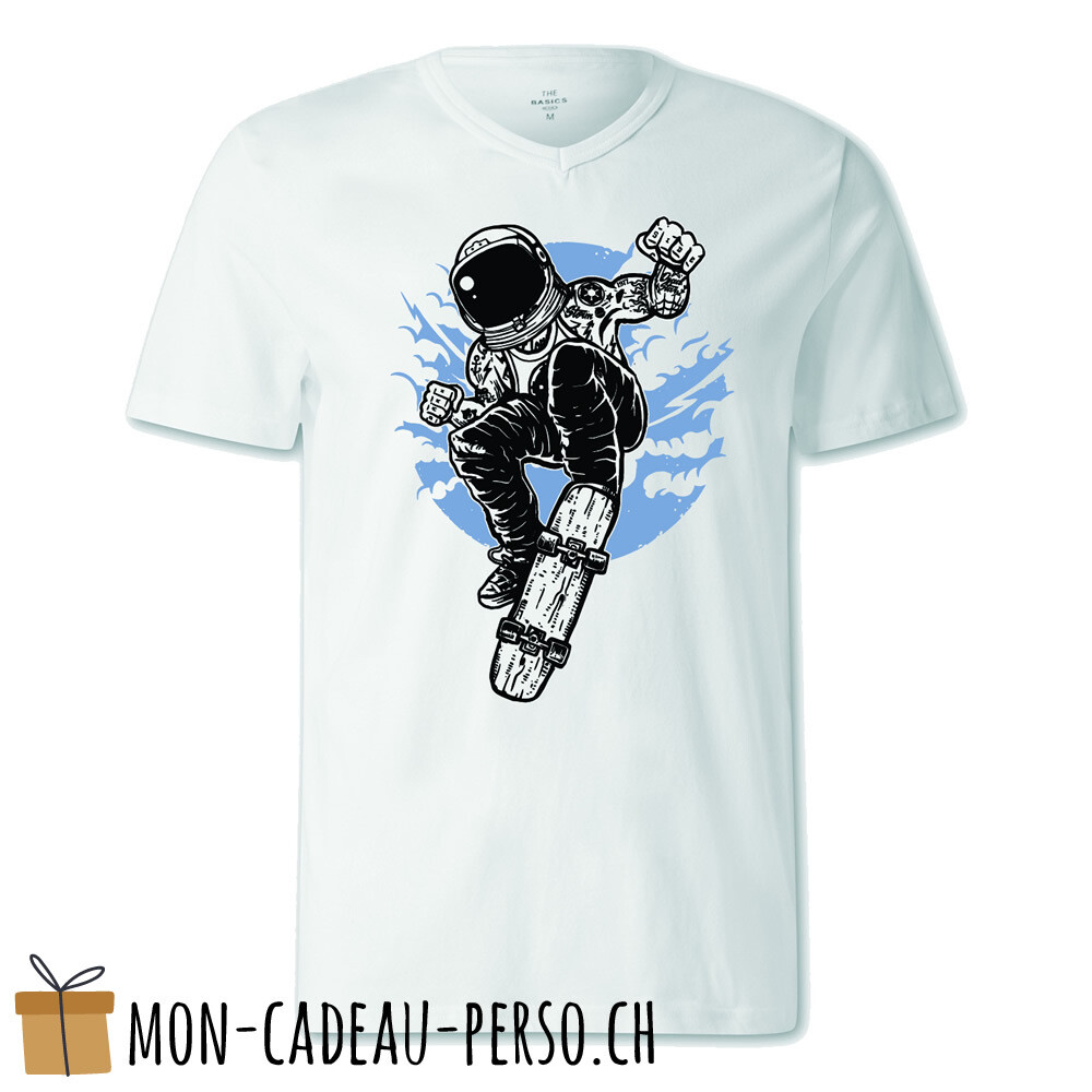 T-shirt pré-imprimé -  blanc - FEMME - Space Skater