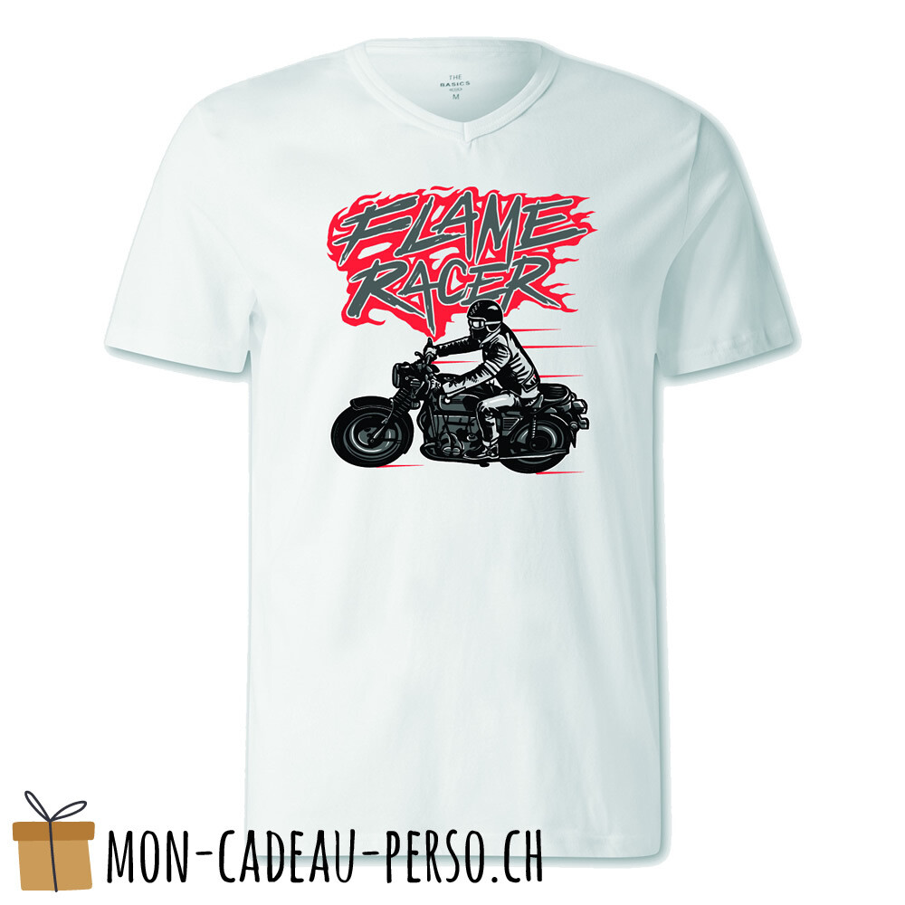T-shirt pré-imprimé -  blanc - FEMME - Flame Racer