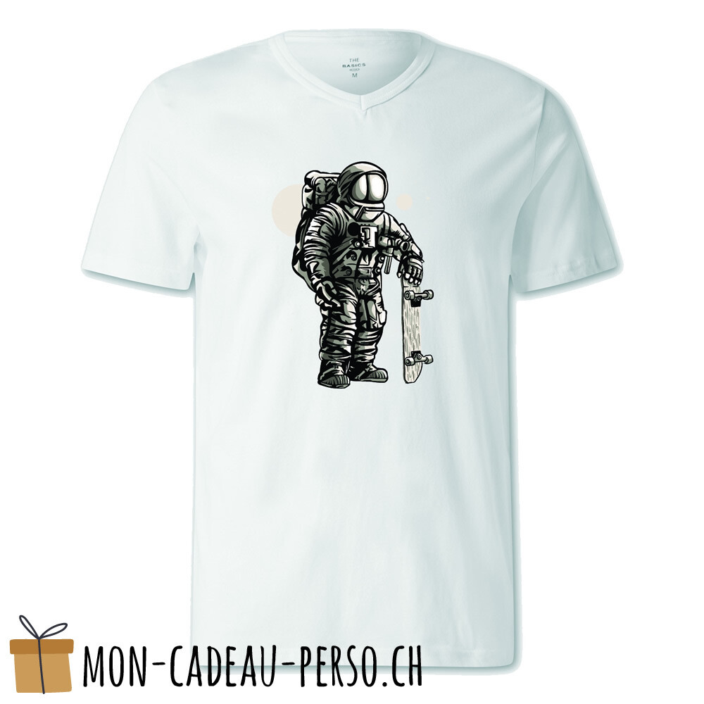 T-shirt pré-imprimé -  blanc - FEMME - Astronaut Skater