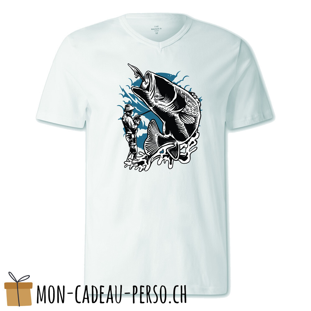 T-shirt pré-imprimé -  blanc - FEMME - Fisherman