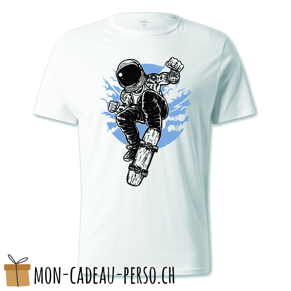 T-shirt pré-imprimé -  blanc - UNISEXE - Space Skater