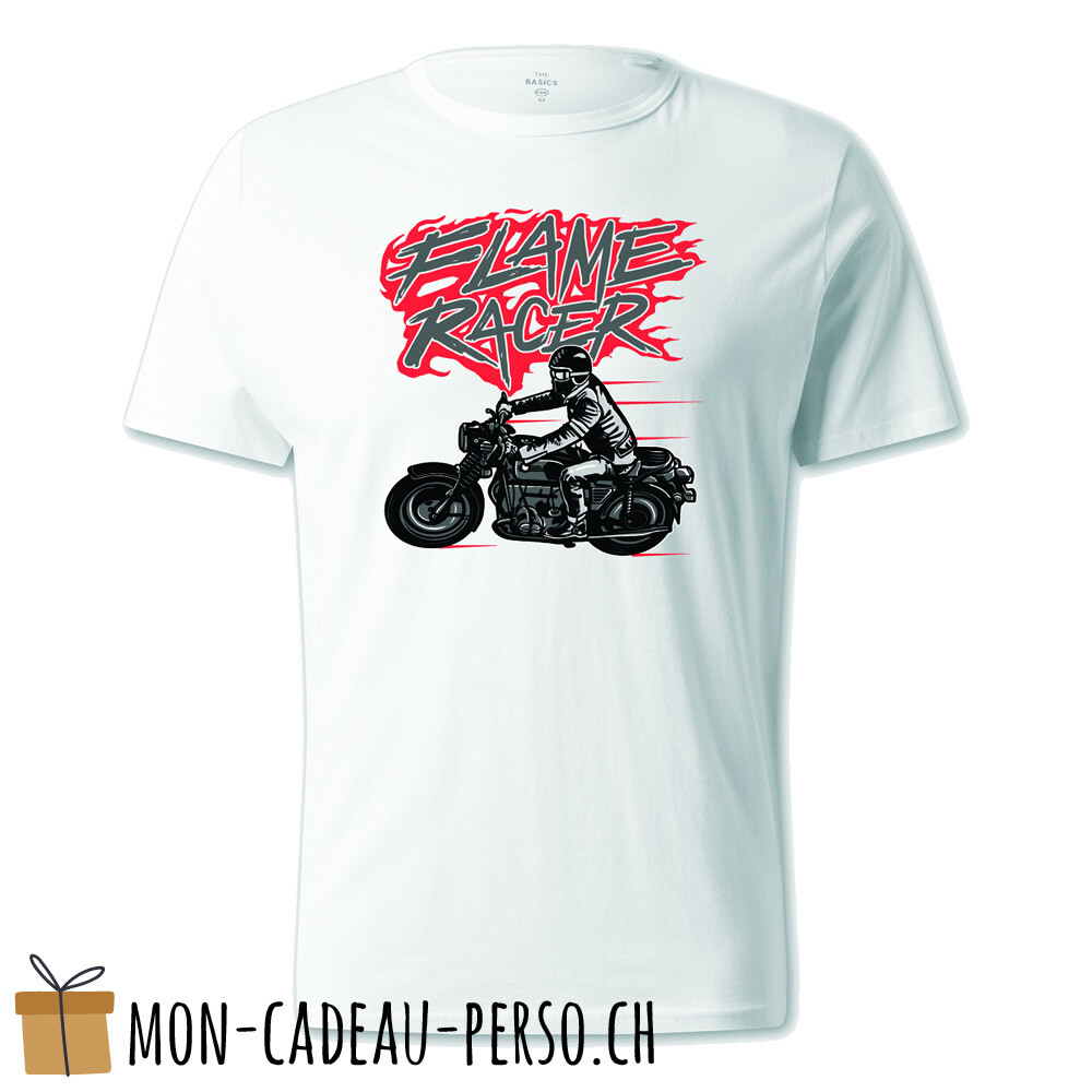 T-shirt pré-imprimé -  blanc - UNISEXE - Flame Racer