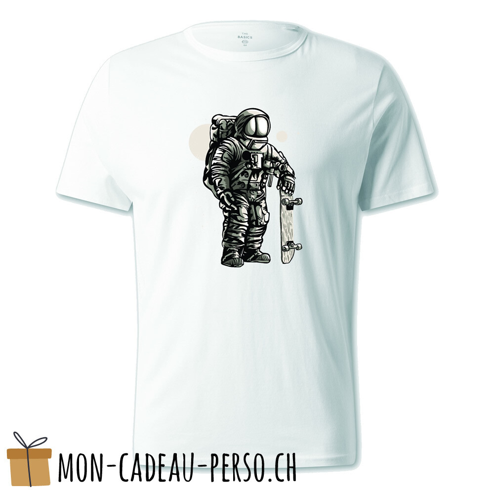 T-shirt pré-imprimé -  blanc - UNISEXE - Astronaut Skater