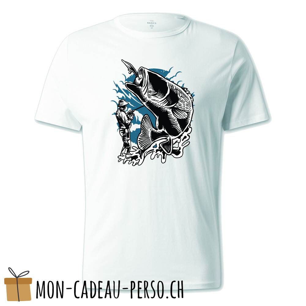 T-shirt pré-imprimé -  blanc - UNISEXE - Fisherman