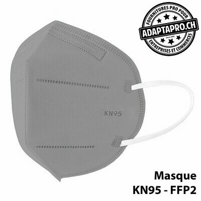 Masques de protection - KN95 FFP2 certifié CE (norme EN 149-2001 + A1-2009) - 10 pièces - Gris