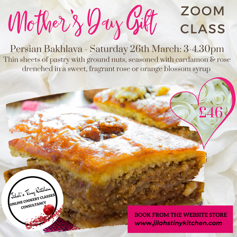 Mother's Day Bakhlava Gift - Zoom Class with Jilah's Tiny Kitchen