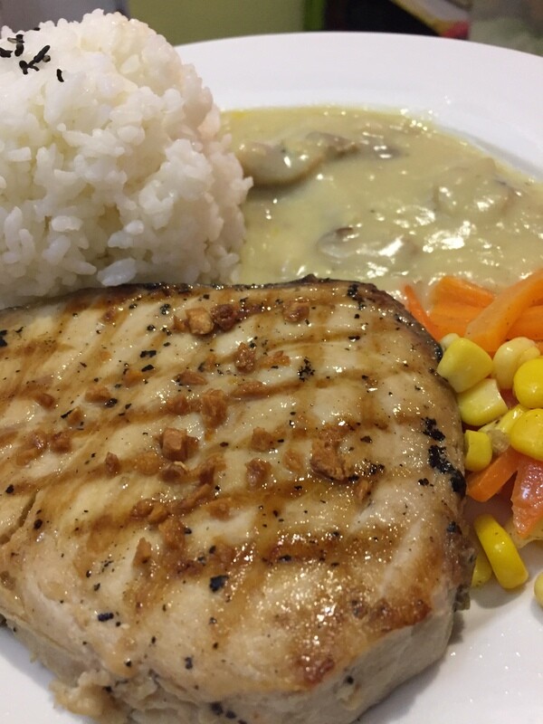 Grilled Blue Marlin in Mushroom Sauce