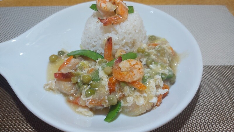 Mix Seafood in white sauce