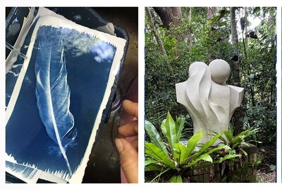 Discover the world of cyanotype printing at the Phoenix Sculpture Garden, Mt Glorious