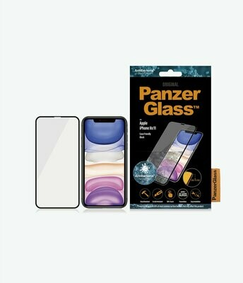 Заштитно стакло за Apple iPhone XR/11 PanzerGlass™ AntiBacterial Case Friendly - Црна рамка