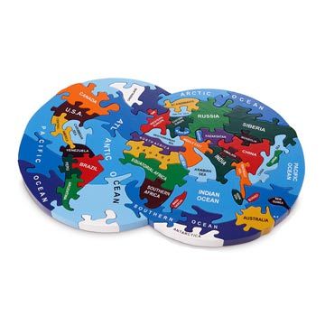 Wooden Jigsaw Puzzle Hand Made Wooden World Map