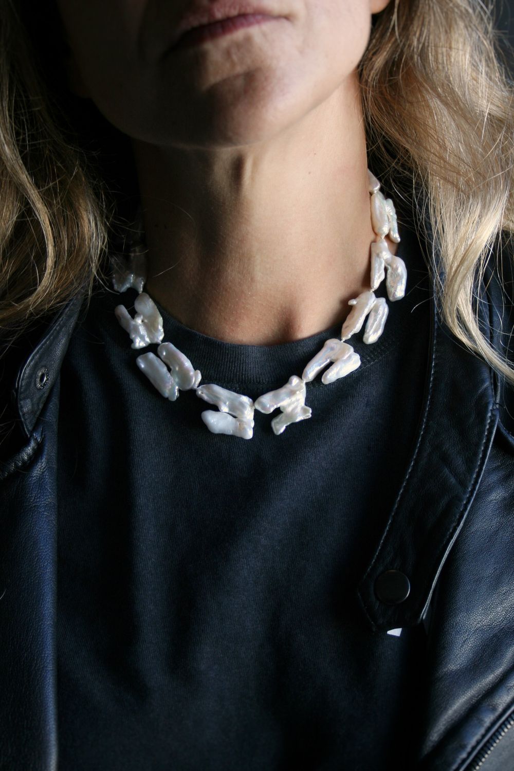 FLAT PEARL NECKLACE
