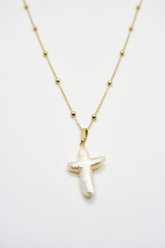 CROSS PEARL PENDANT
