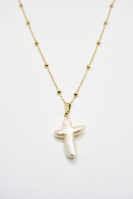 CROSS PEARL PENDANT