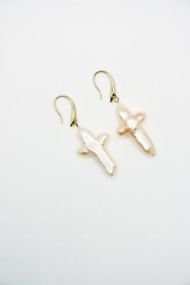 CROSS PEARL EARRINGS