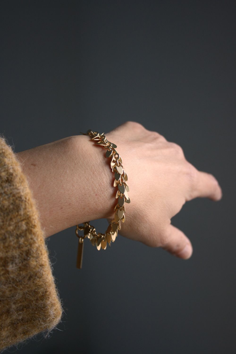 GOLD MILLEFEUILLE BRACELET