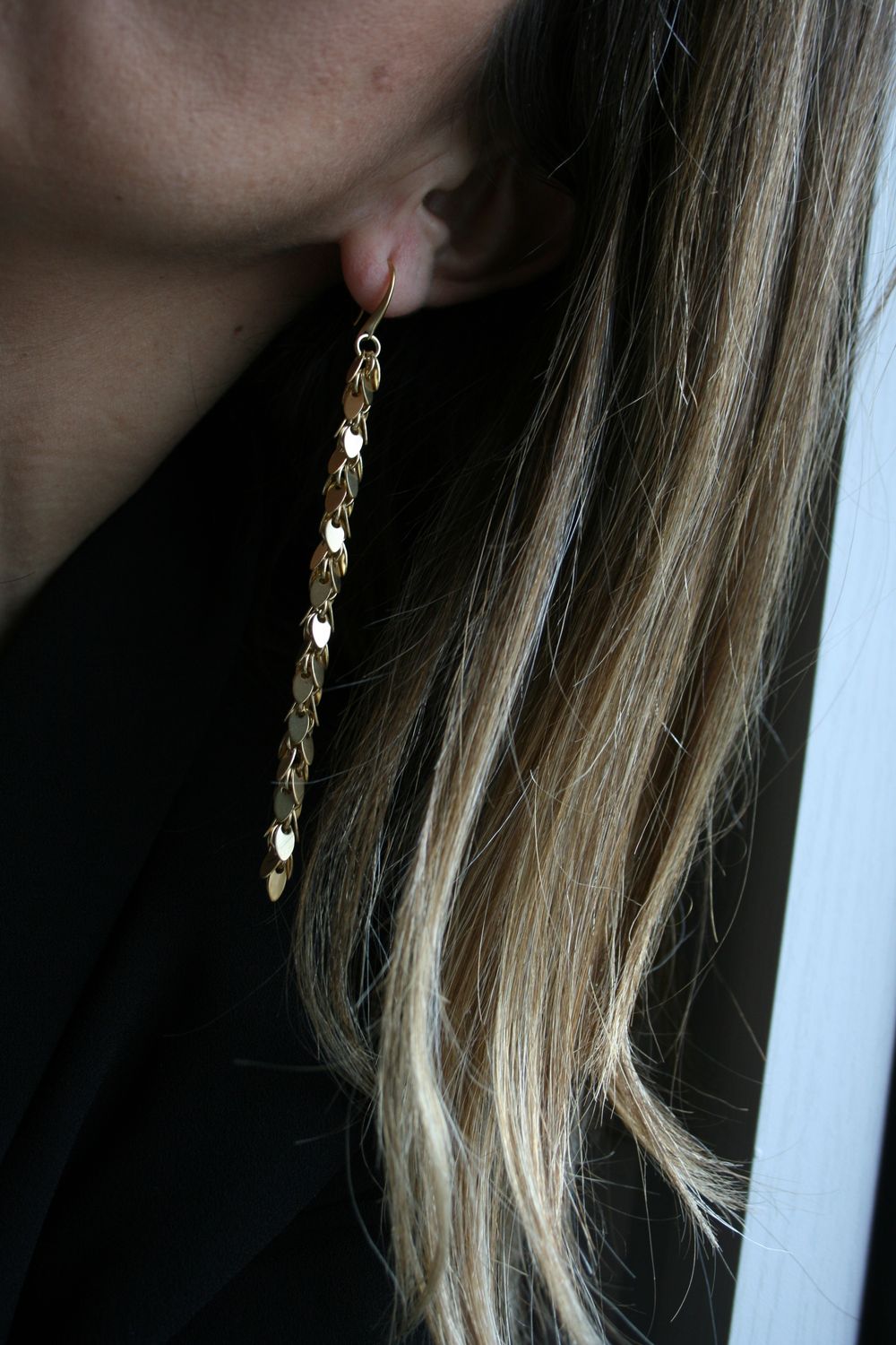 XL GOLD MILLEFEUILLE EARRINGS