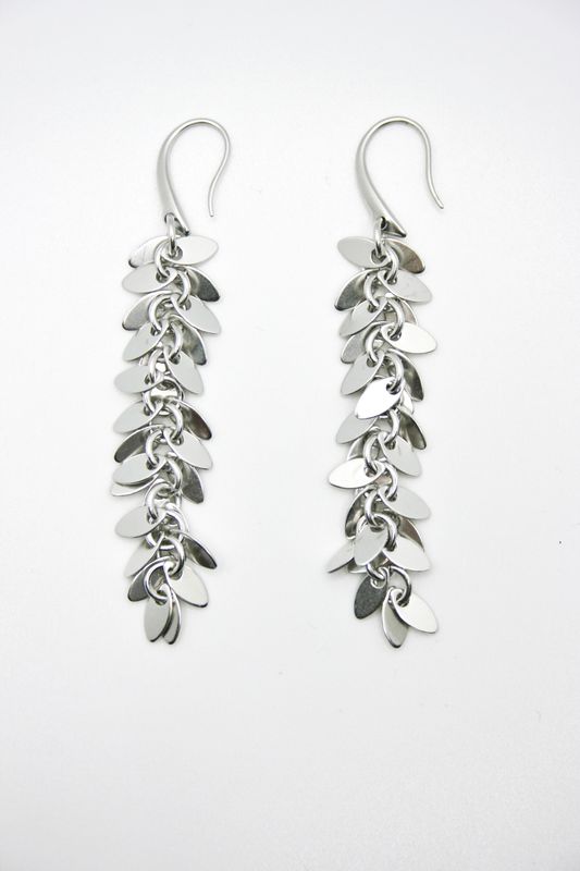 RHODIUM MILLEFEUILLE EARRINGS