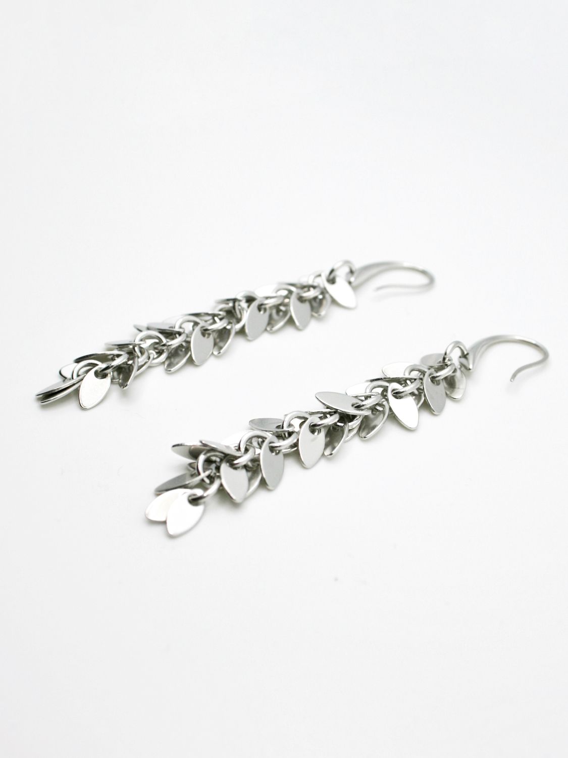 RHODIUM MILLEFEUILLE EARRINGS