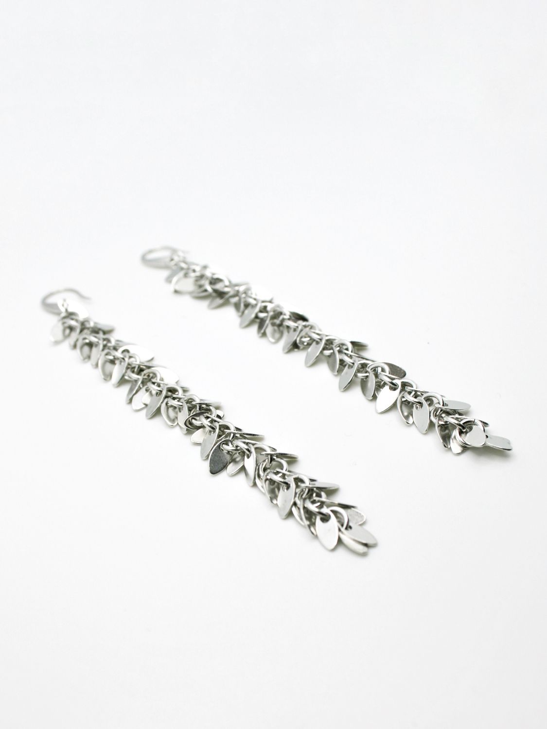 XL RHODIUM MILLEFEUILLE EARRINGS