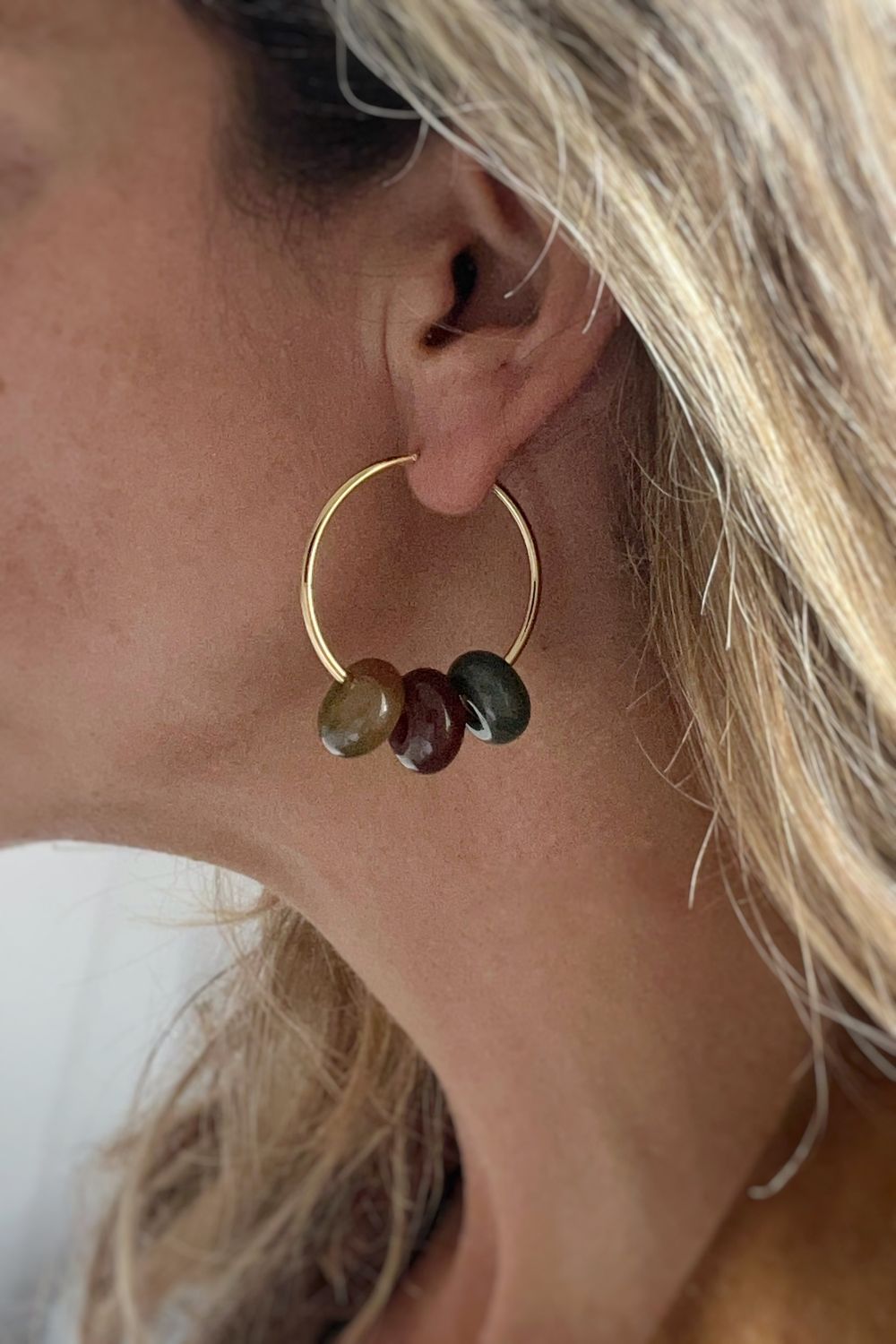 L HOLE AGATESE EARRINGS