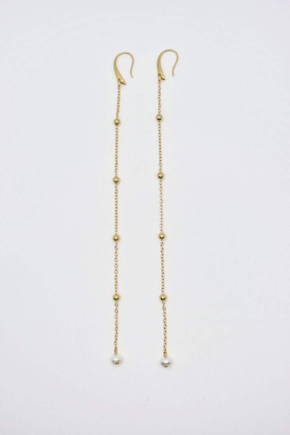 BALL AND PEARL EARRINGS