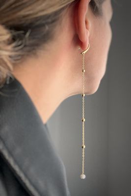 BALL AND PEARL EARRINGS