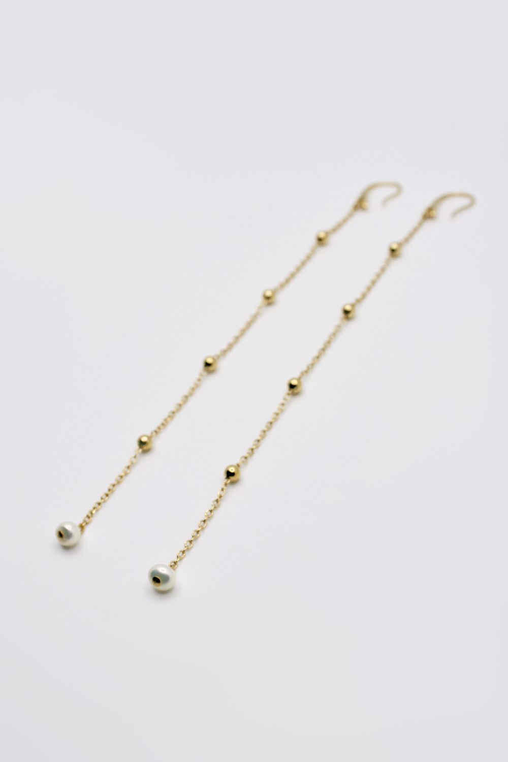 BALL AND PEARL EARRINGS