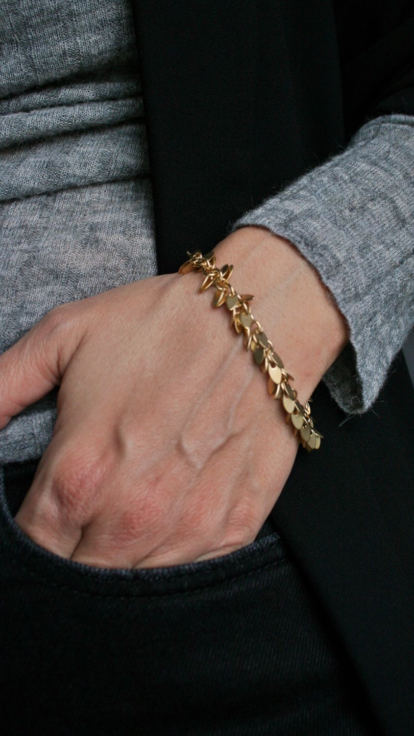 GOLD MILLEFEUILLE BRACELET