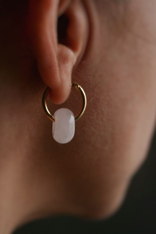 S HOLE QUARTZ EARRINGS