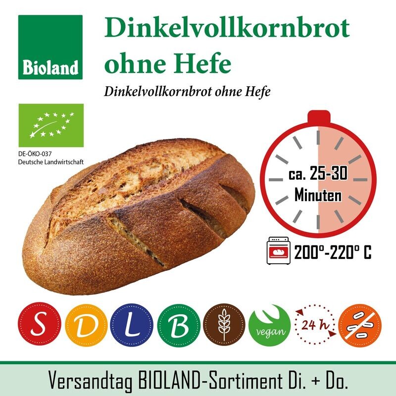 BIOLAND Dinkelvollkorn o. Hefe (750 g)