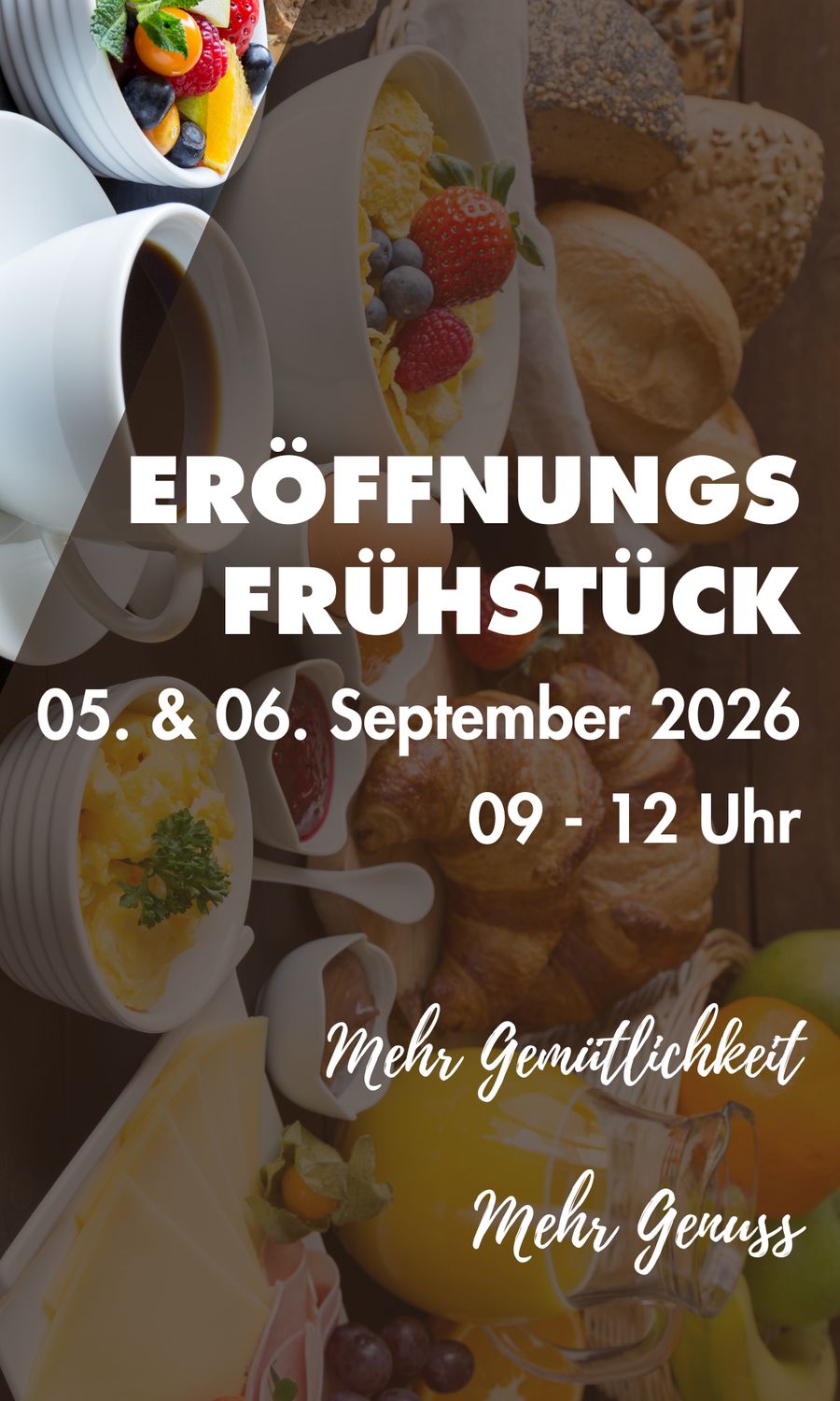 Tischreservierung Frühstücksbuffet