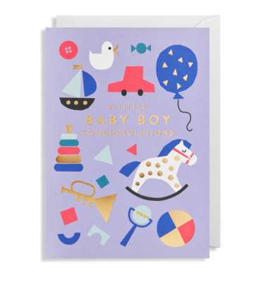 Baby Boy Congratulations Card