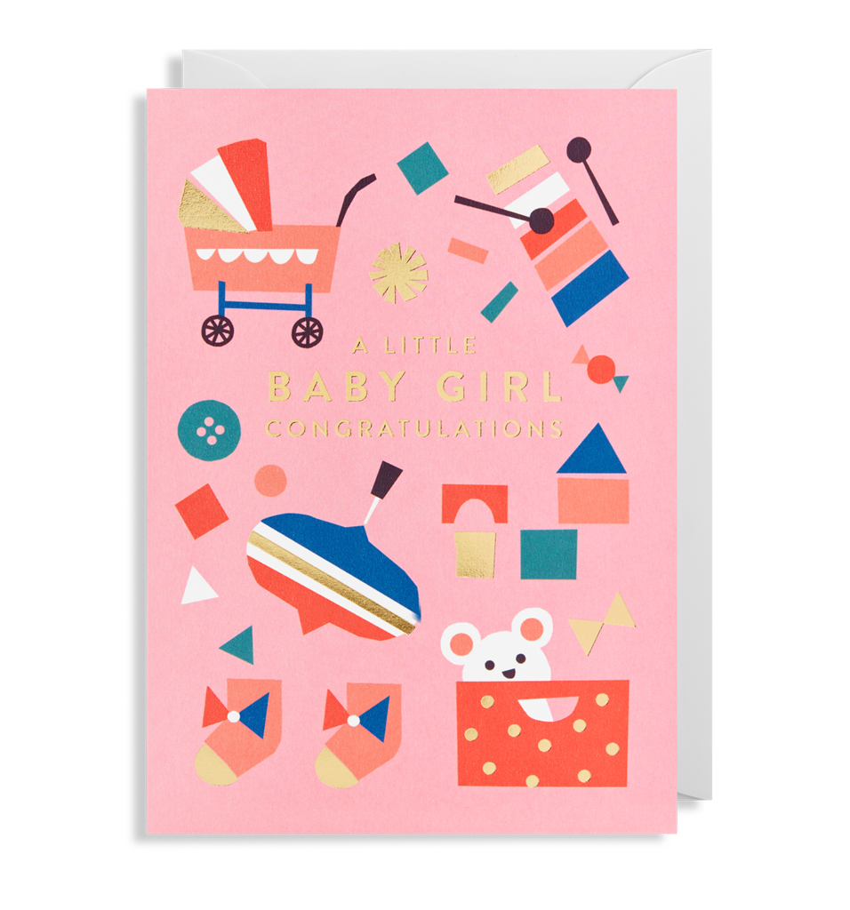 Baby Girl Congratulations Card