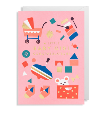 Baby Girl Congratulations Card