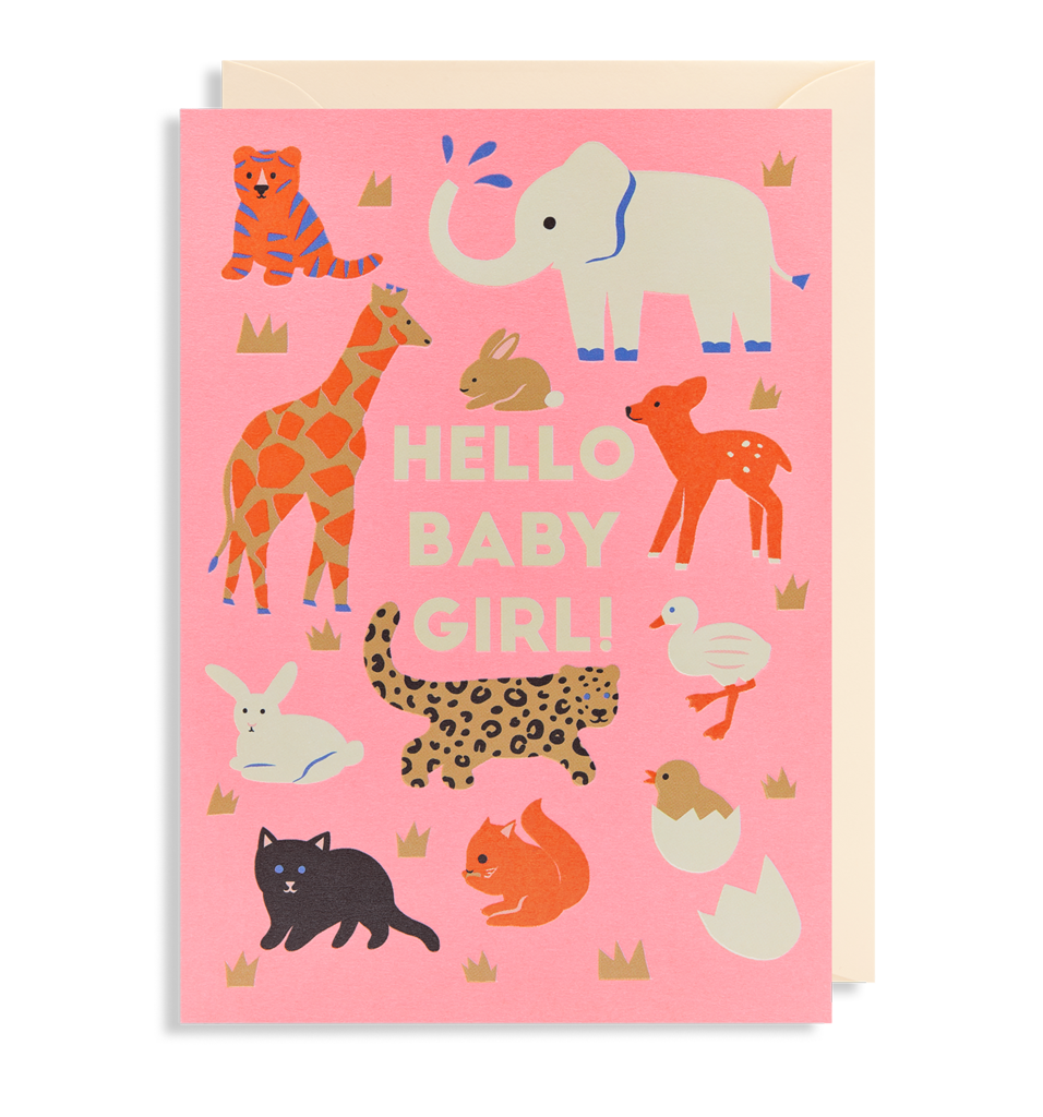 Hello Baby Girl Card