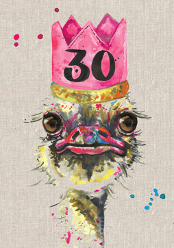 30th Ostrich Card