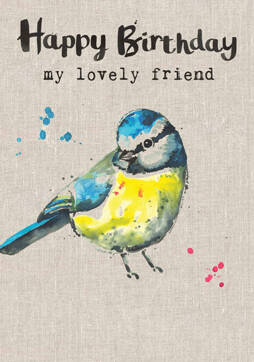 Lovely Friend Blue Tit Card