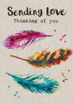 Sending Love Feathers Card