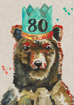 80th Bear Card